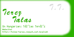 terez talas business card